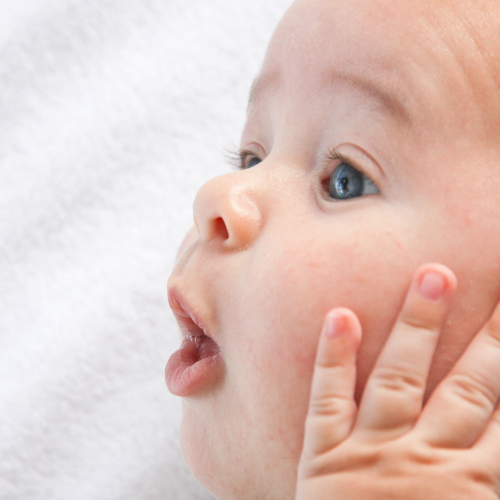 Joyful baby portrait